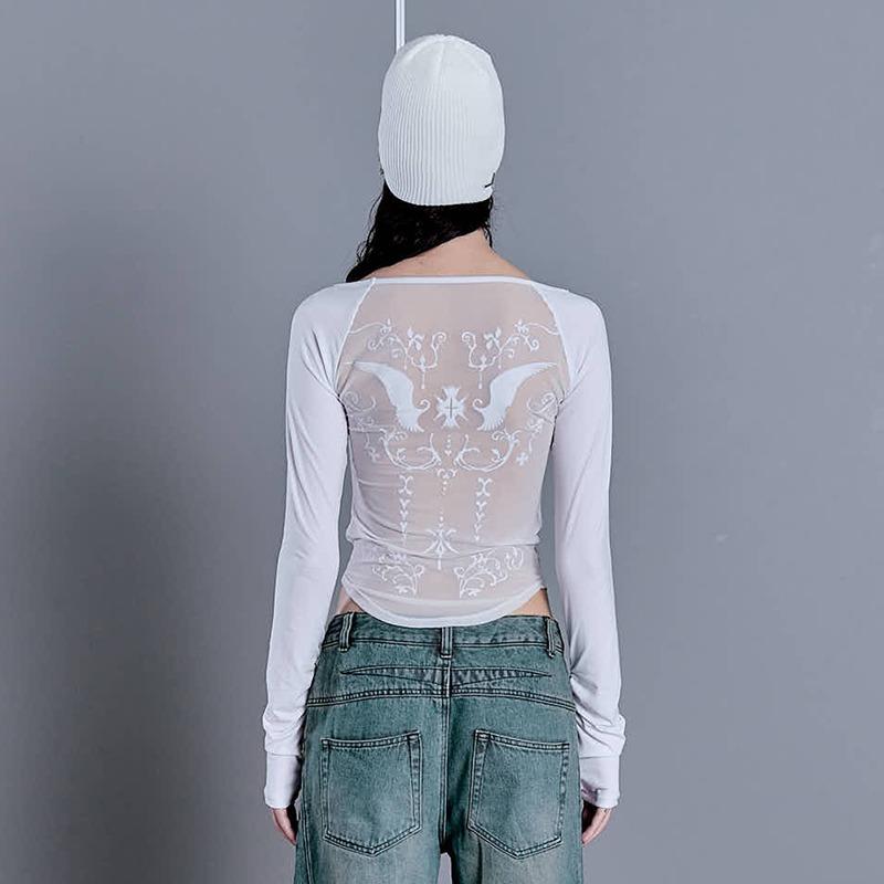 FAIRY BACK MESH TOP (WHITE)