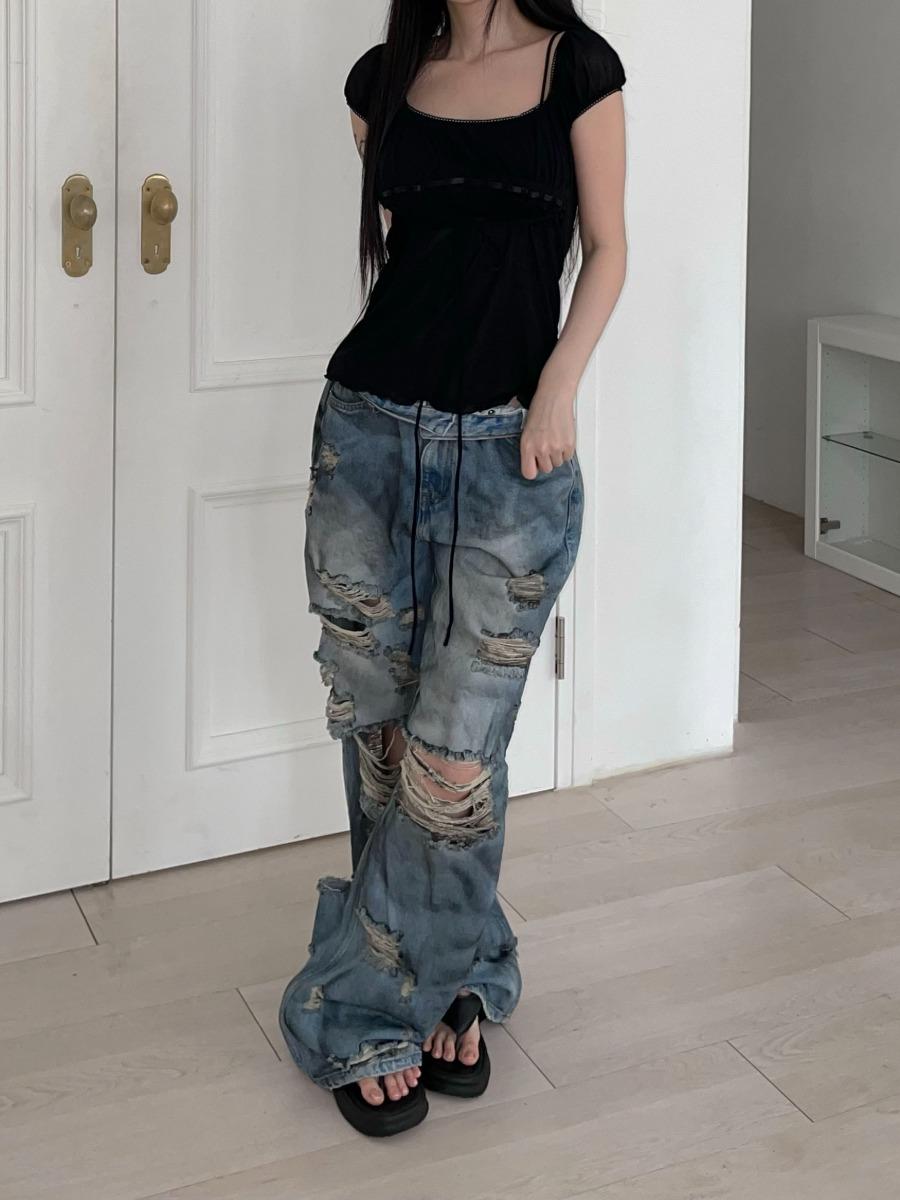 brenn dustie denim pt (2 color)