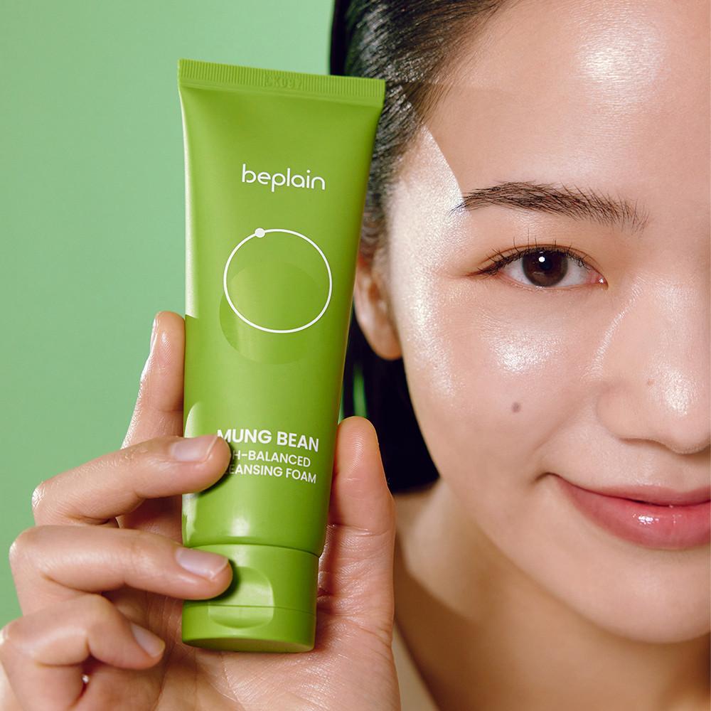 [총100ml] 비플레인 녹두 약산성 클렌징폼 80ml (+20ml 추가증정) / 어워드12관왕/누적판매 350만 돌파 국민템/모공 피지 진정 피부결 : 비플레인 beplain