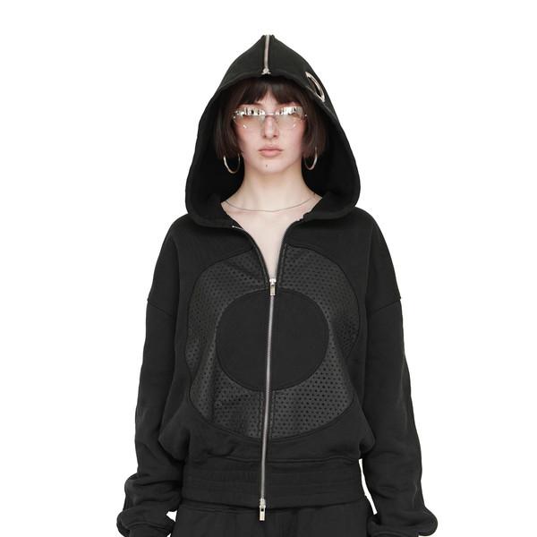 CENTERPIECE OPEN CAPE HOODED JACKET IN BLACK (9/22 재입고)