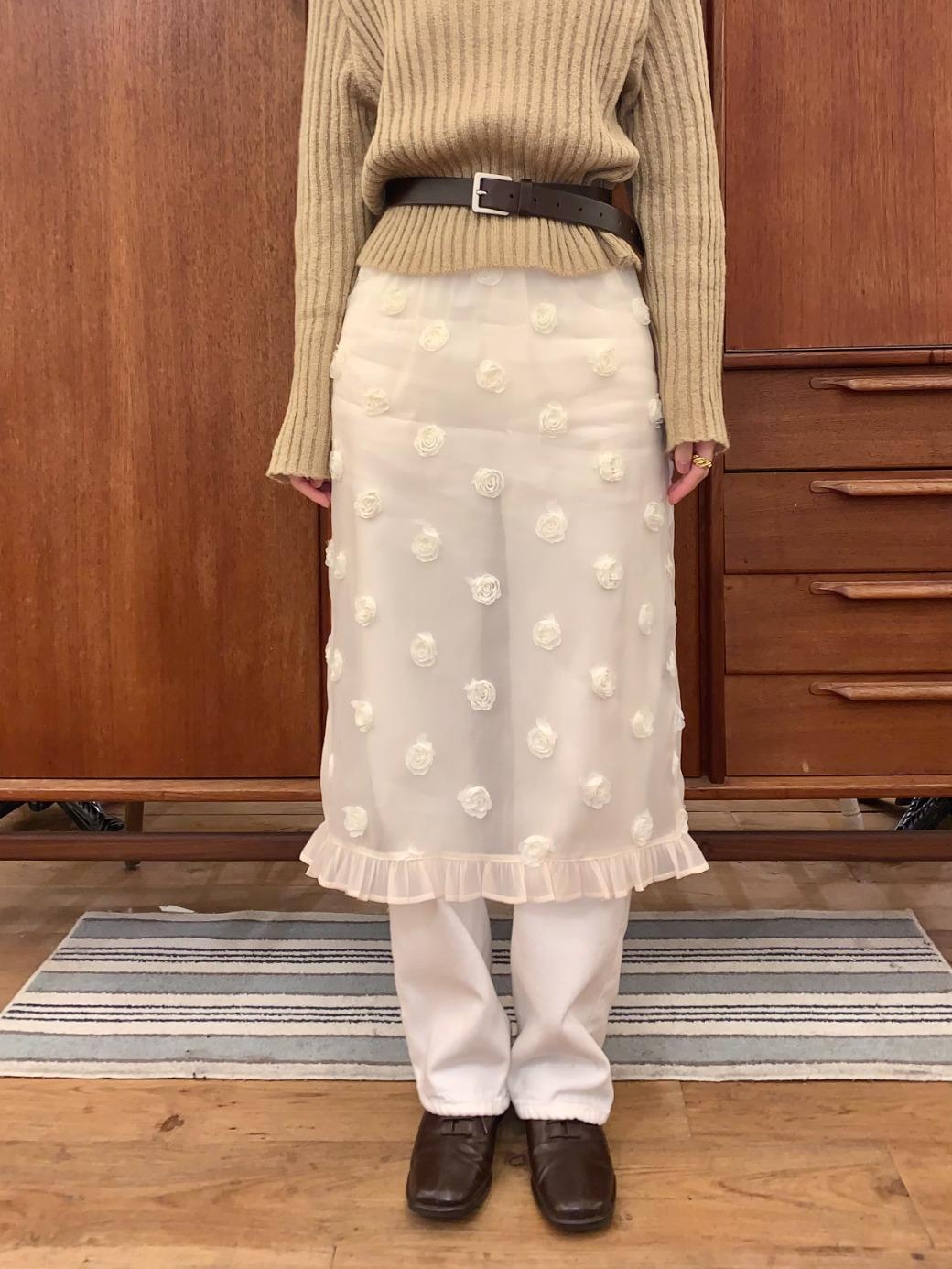 DP. Rose Sheer Layered Skirt