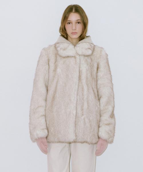 Heavy Mix Fur Jacket (Ivory)