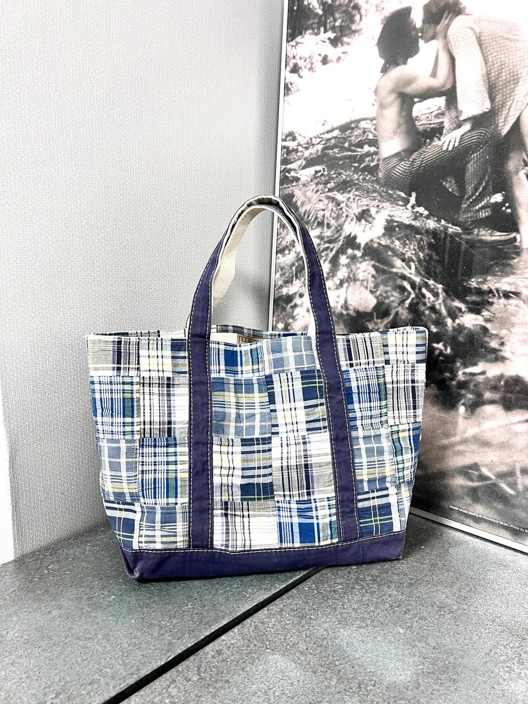 LL BEAN 90s - MADRAS TOTE BAG  | 후루츠패밀리