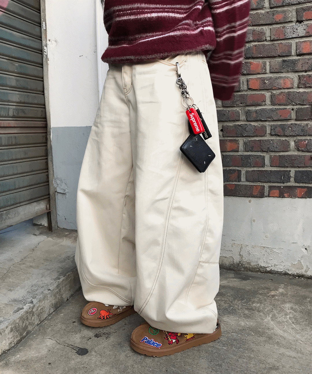 WS 커브 절개 논페이드 데님팬츠