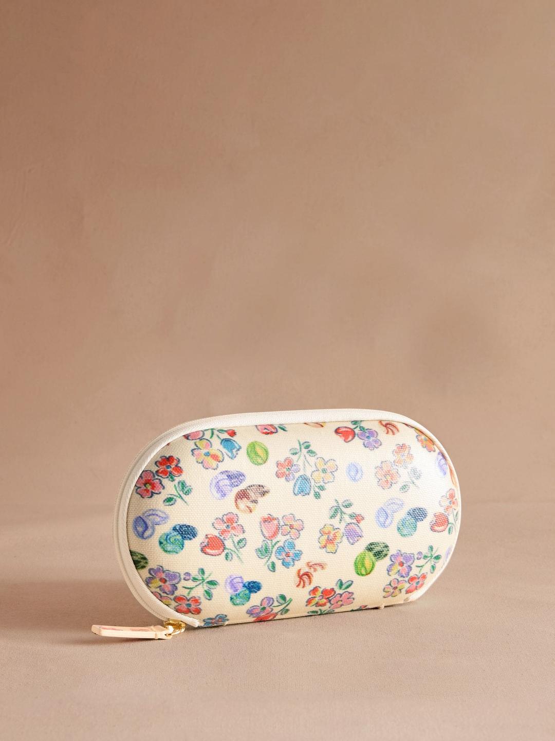 Cath Kidston Ecru Marble Glasses Case Purse