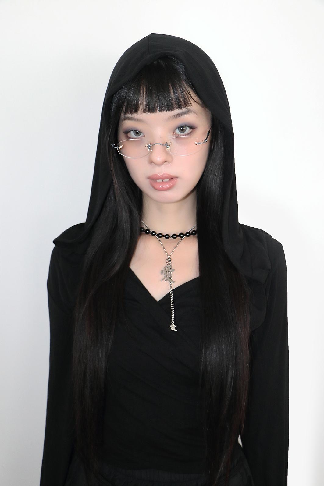 紅煙 Hood wrap T (Black/Khaki) (Black 당일발송)