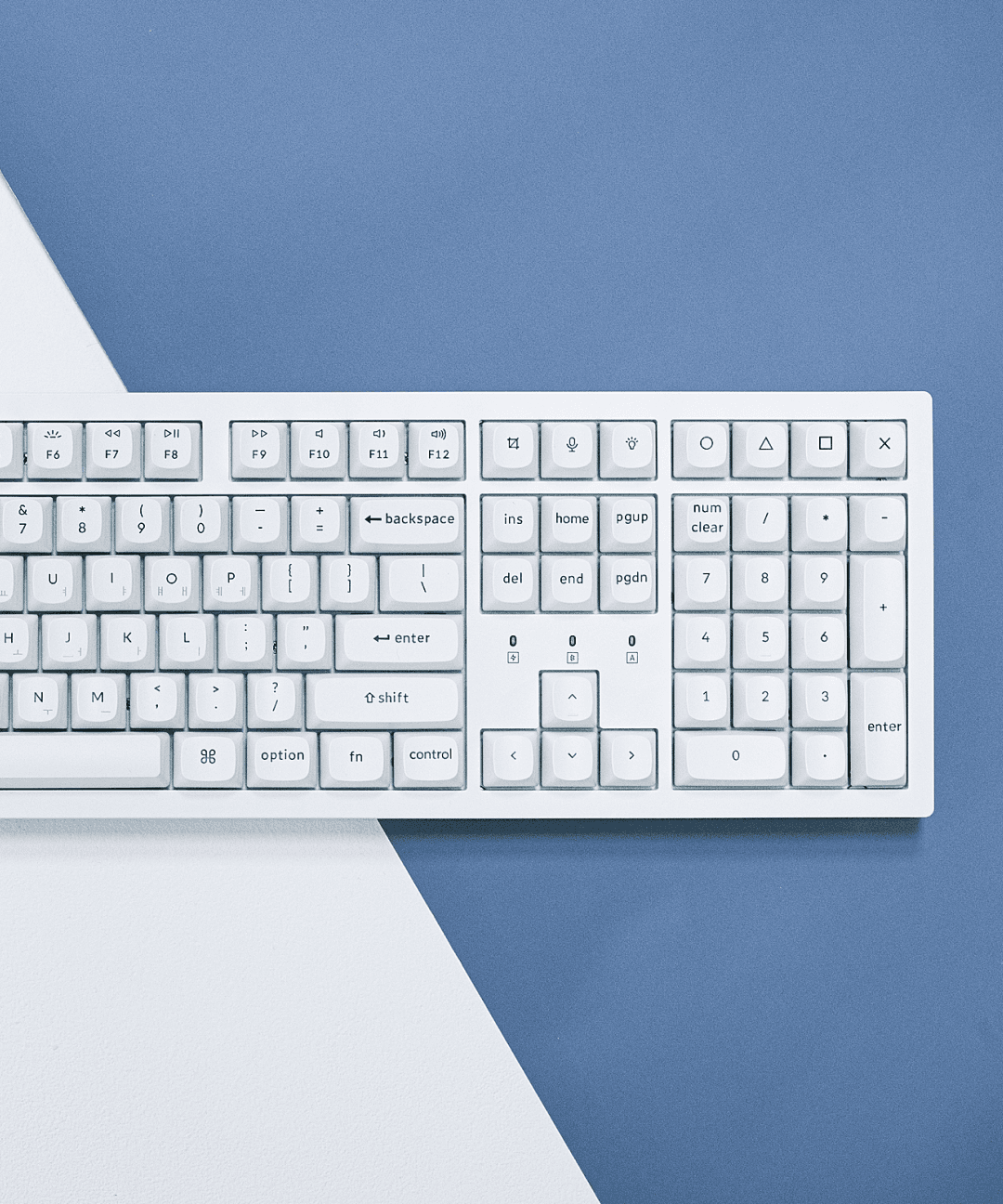 키크론 K10 PRO 화이트 RGB 핫스왑 저소음적축 무선 기계식 키보드 애플 맥 아이패드 블루투스