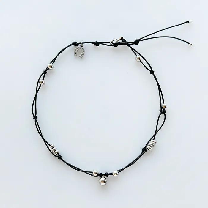 Cowgirl String Knot Necklace / Black