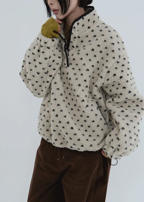 도트플리스양털자켓