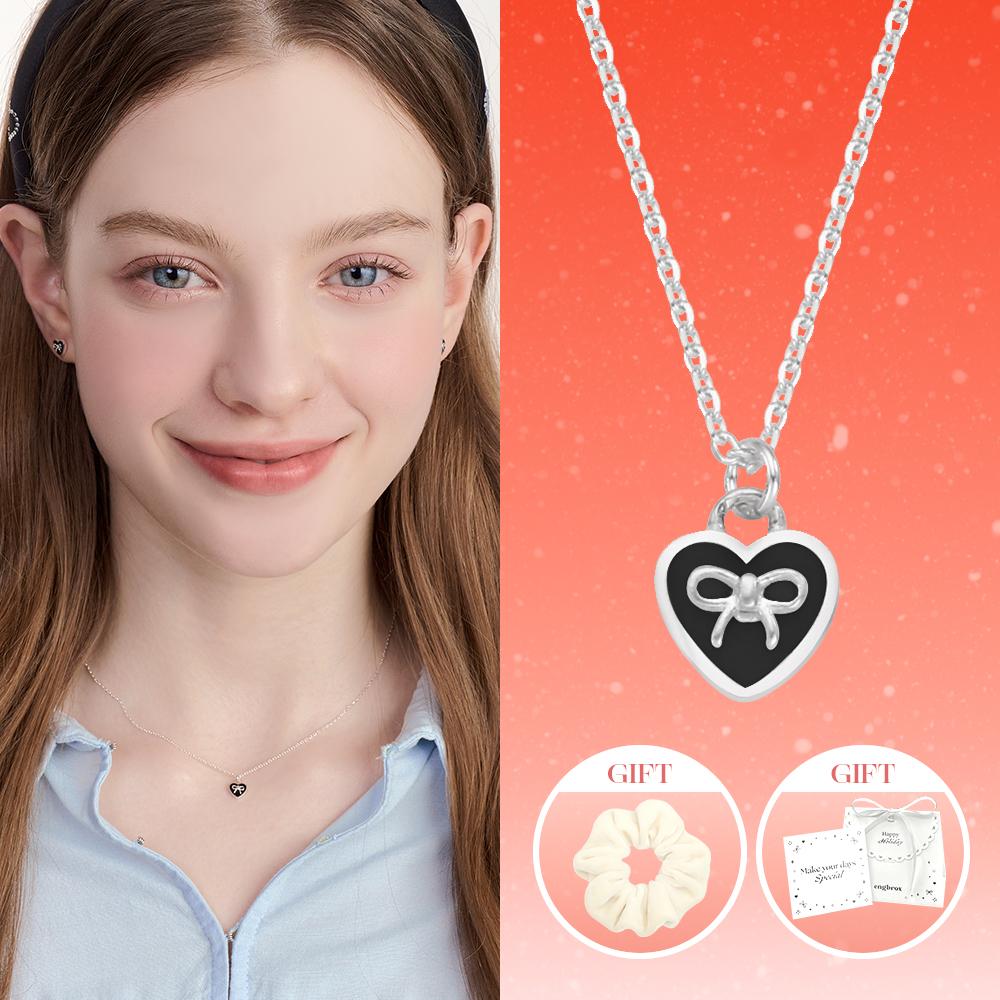 [스크런치+카드증정][BEST/선물포장][실버925] 앵브록스 디어리 하트 목걸이