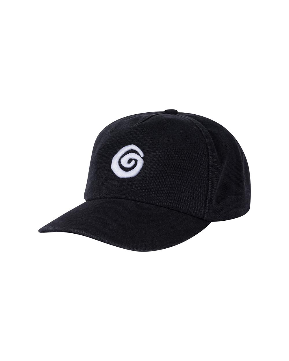 Swirl Logo Five Panels Cap Black