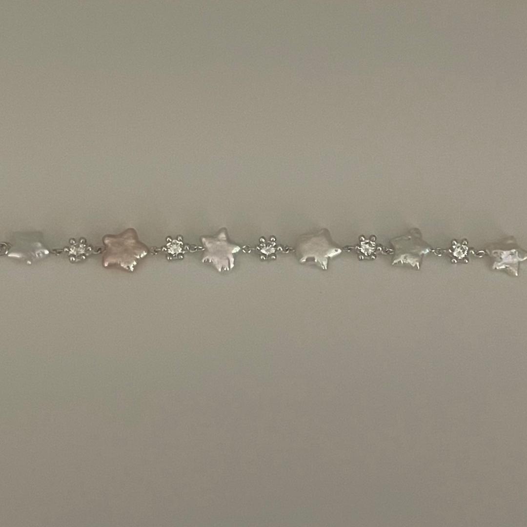 star pearl bracelet (with 5mm cubic)