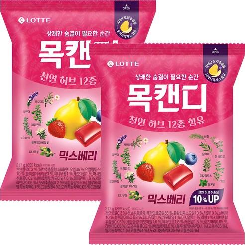 목캔디 믹스베리, 217g, 2개 - 일반하드캔디 | 쿠팡
