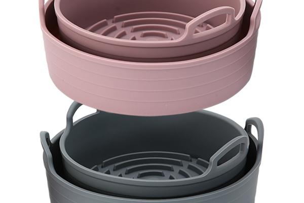 1+1 국산 실리콘 에어프라이어용기(중+대) 전자레인지용기