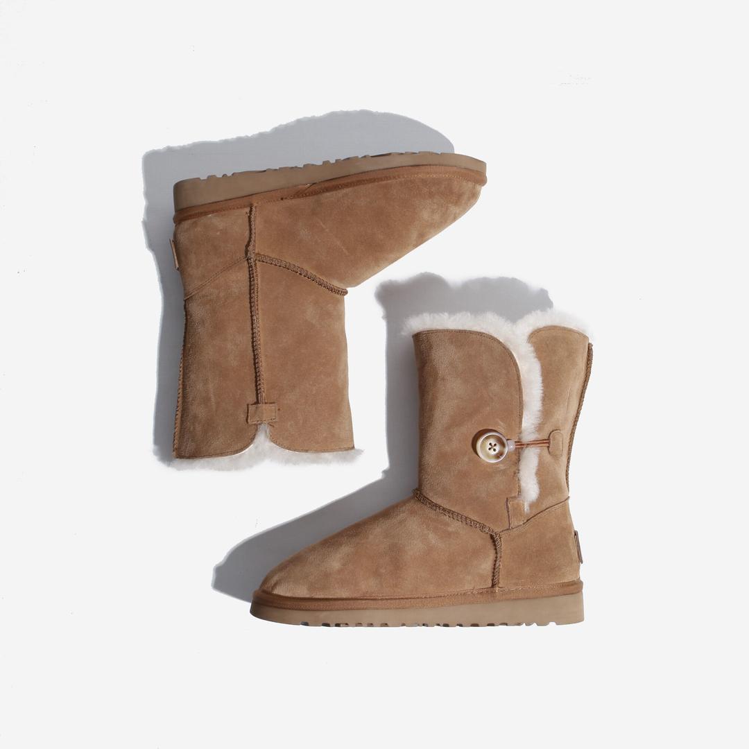 코모레비 뮤지엄 핸드메이드 램 시어링 미들 부츠_천연가죽 ver. ｜ Camel (카멜)