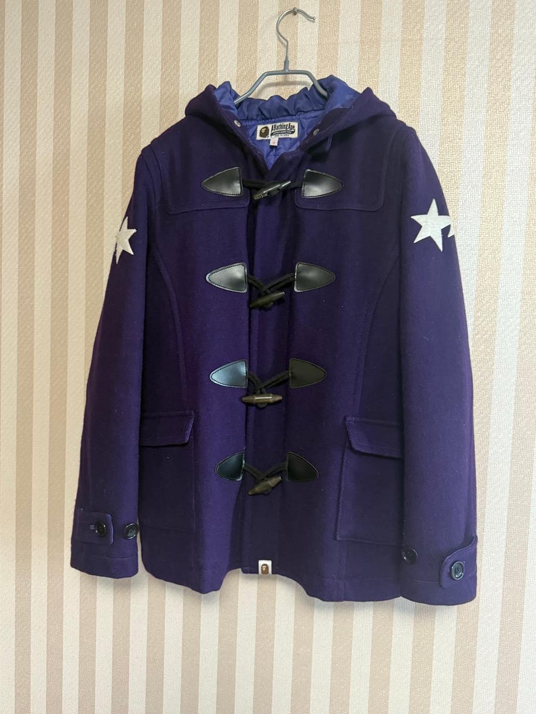 Bape 더플 코트 떡코 보라색 | 후루츠패밀리