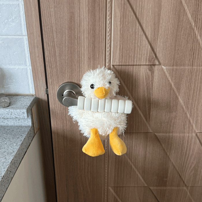 리틀림 리덕이 오리 도어넙 도어커버 일자형 방문 문손잡이 인형