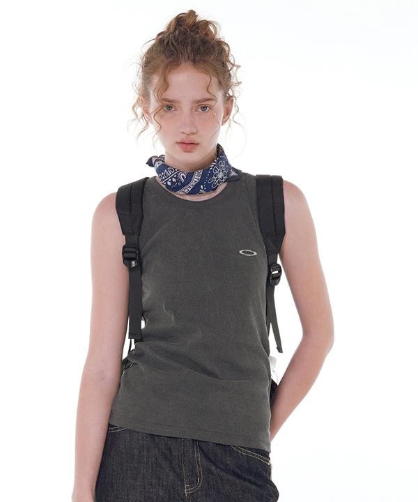 NOI1635 pigment logo sleeveless (charcoal)