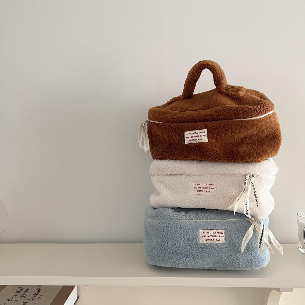 빅 뽀글이 파우치 여행 수납 파우치 (3 Colors)