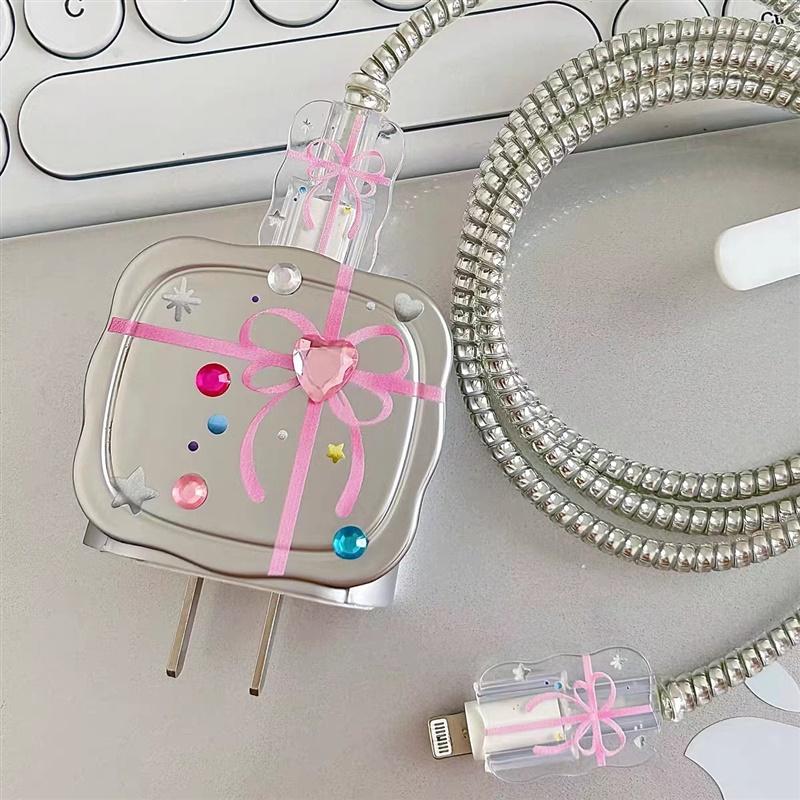 핑크리본실버 충전기케이스세트