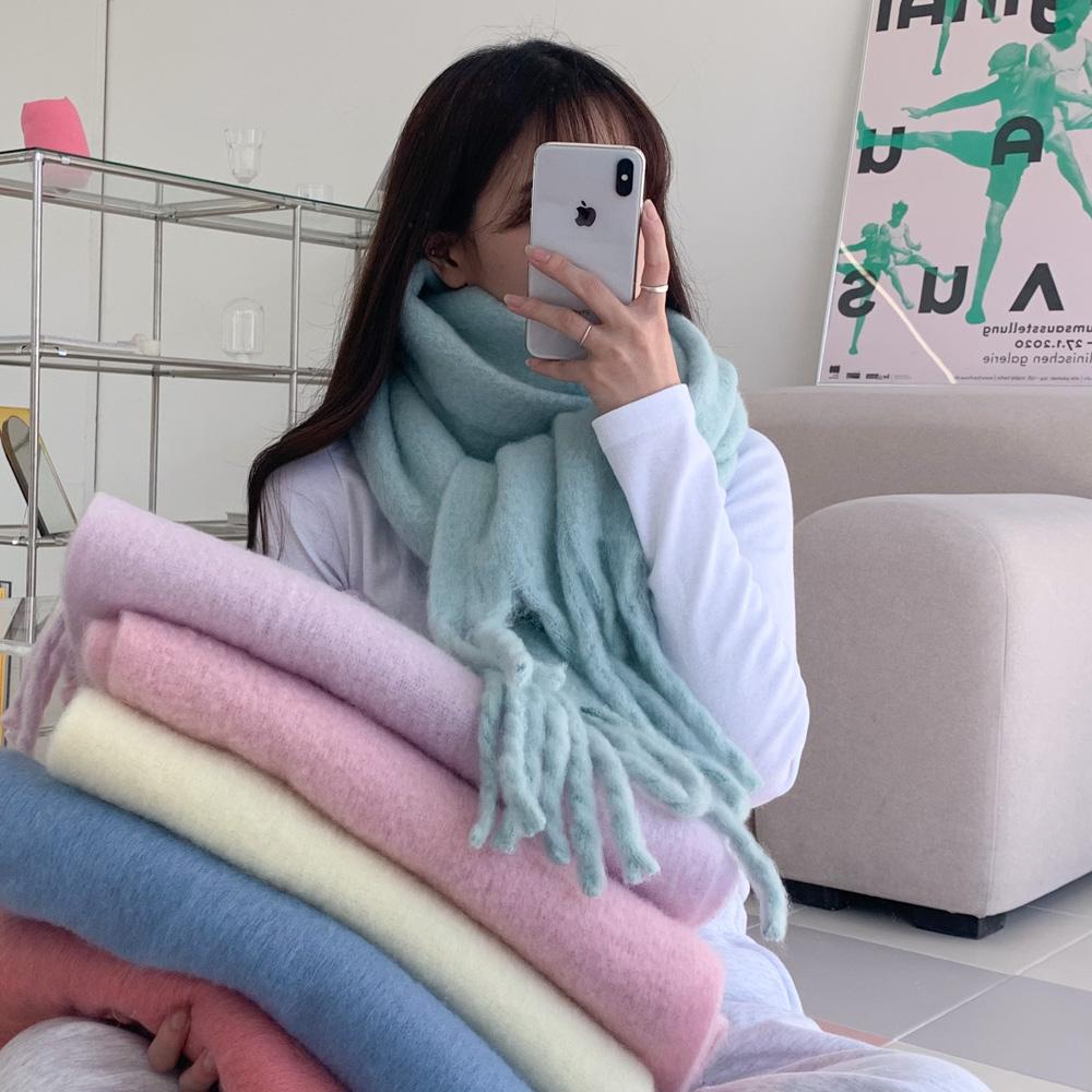 블루씨티 [무배/대왕목도리] 폭닥 캔디 무지 도톰 빅 목도리 머플러 11color