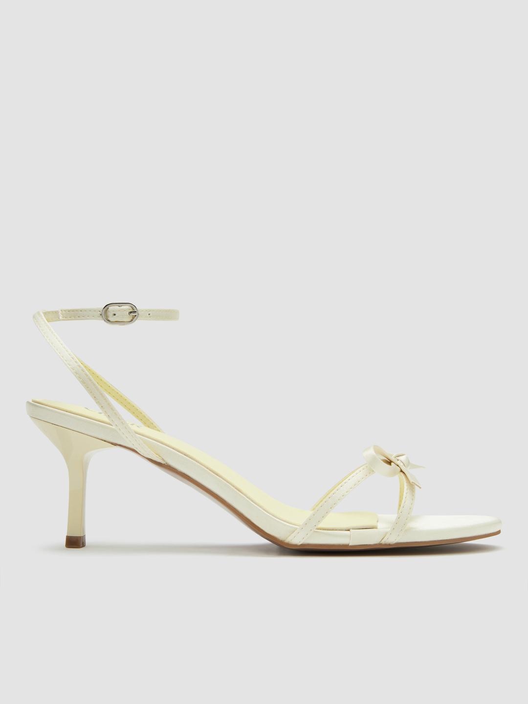 BOWKNOT SATIN KITTEN HEELS