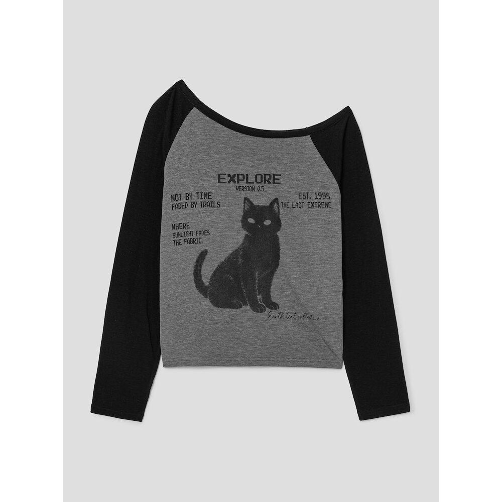 에잇세컨즈 그래픽 래글런탑  그레이 (356342SB53)