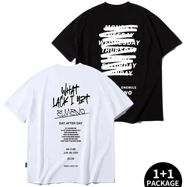 [1+1] EL 스트리트 아트워크 오버핏 반팔티 2종 2PACK