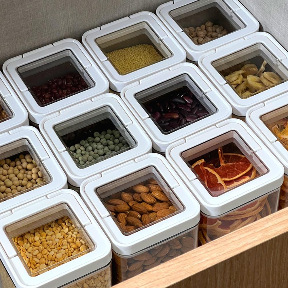 투명 밀폐 용기 플라스틱통 냉장고 냉동실 정리 시리얼 파스타면 보관통 bpafree