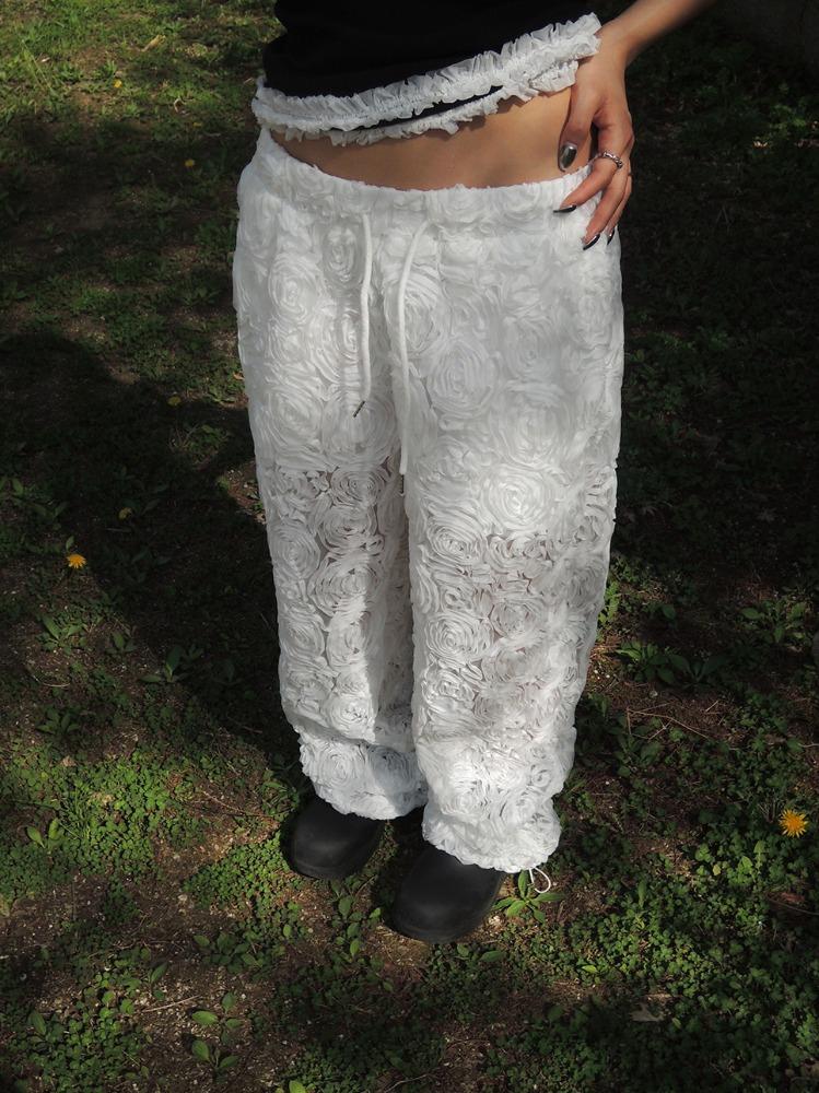 Summer White Flower Pants (여름 화이트 플라워 팬츠)
