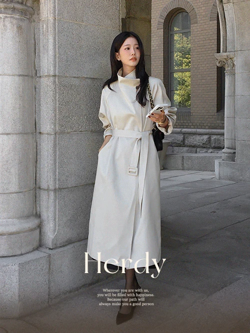 헤르디 하이넥 트렌치코트(가을아우터/간절기아우터)