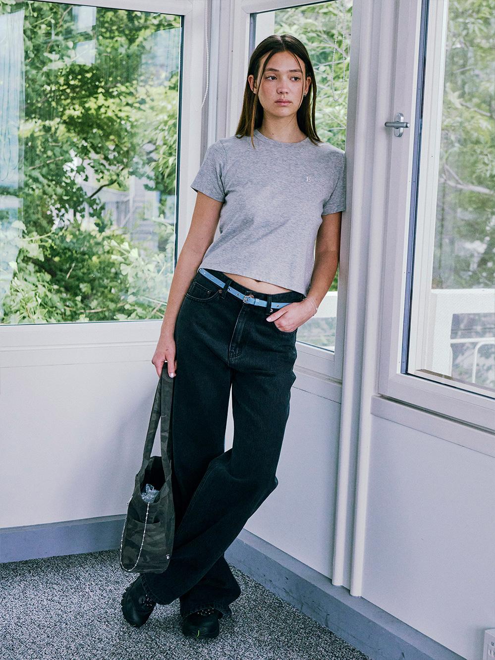 ORGANIC SILKET Lc MINI T-SHIRT_MELANGE GREY