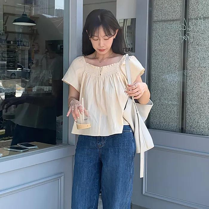 [5차]Poeme Blouse (Cream)