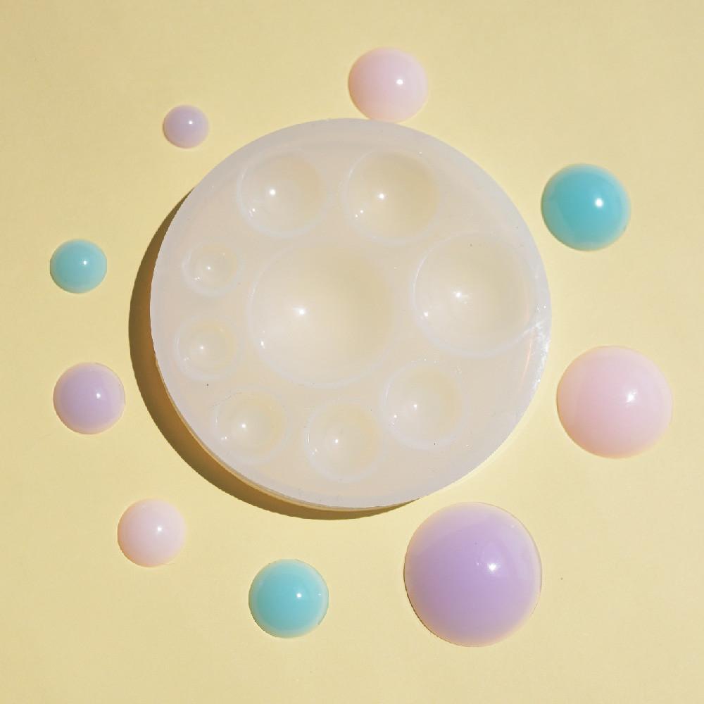 납작 반구 팬던트 몰드 / 레진공예 보석 펜던트 실리콘 몰드