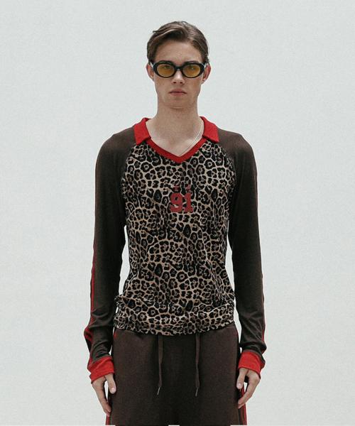 나쟈 리버시블 져지 탑 - 레오파드/블랙