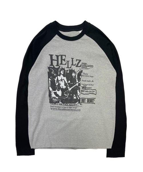 TCM hellz raglan long sleeve (grey/black)