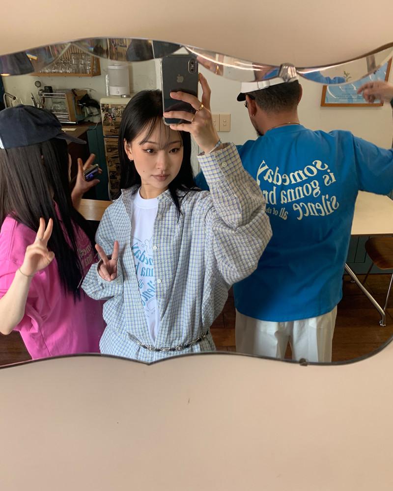 유니섹스 브릭 반팔 티셔츠 3c