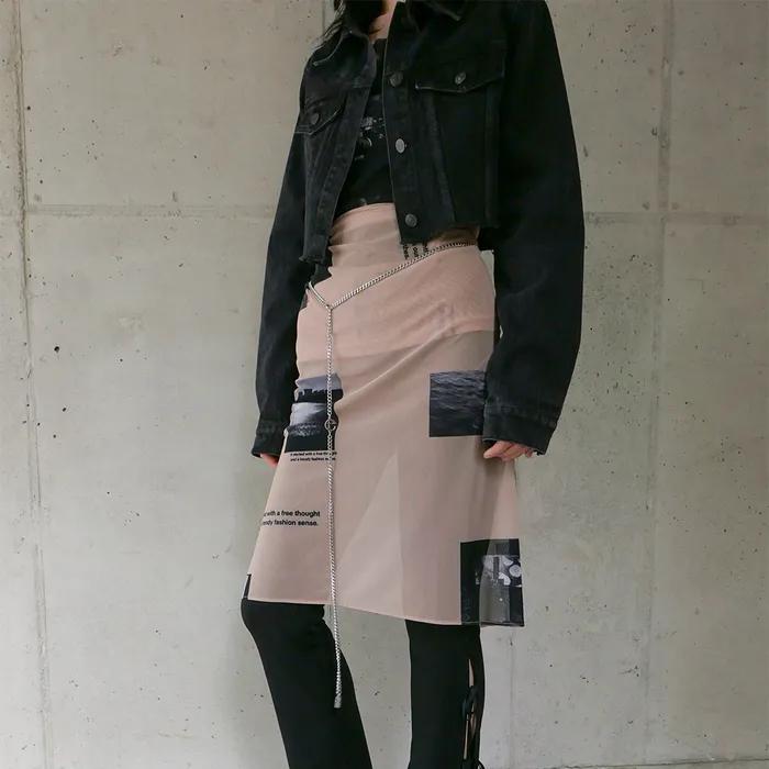 누디 메쉬 스카프_베이지