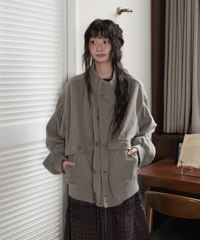 (2온스) 모리스 하이넥 버튼 블루종 2color