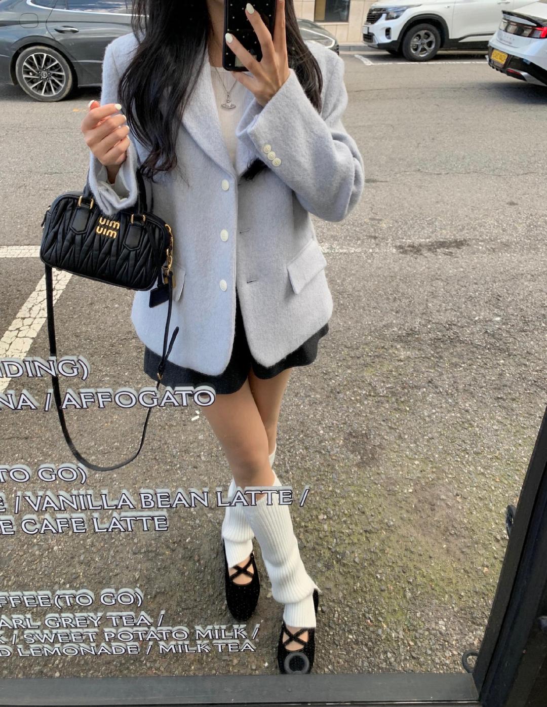 루앤메리 [🎀MADE] [울100] 디어 카라 울 코트자켓, 헤어리 2온스 누빔 안감