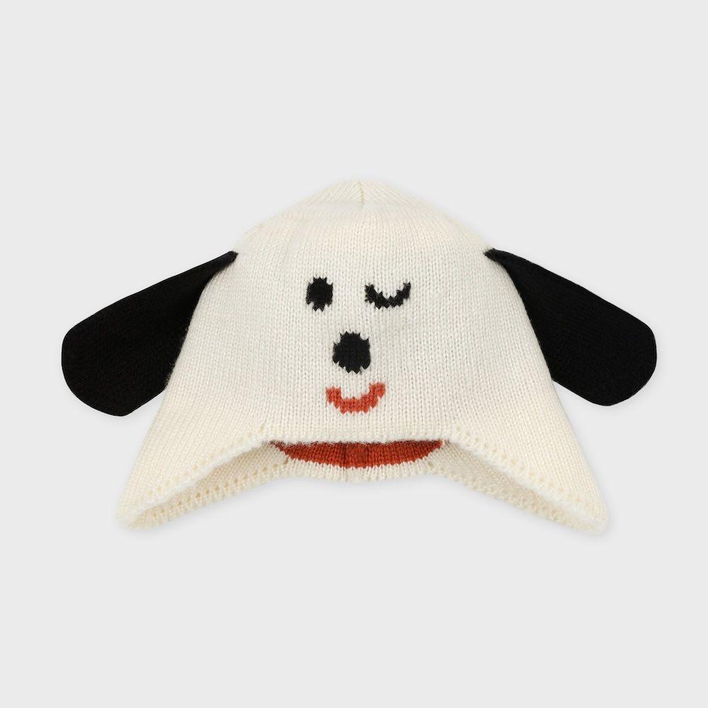 MOGU baby earmuff knit hat cream