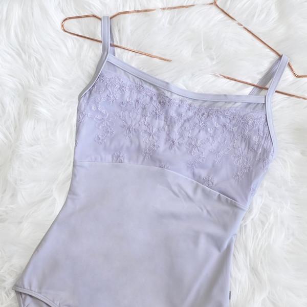 Sansha. Customized Sheer Embroidery Overlay Leo. Lilac