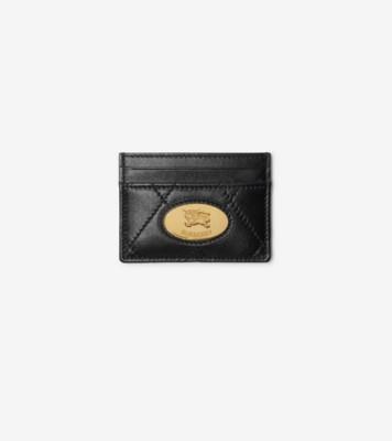 스트랜드 카드 케이스 (블랙) - 여성, 가죽 | 공식 Burberry®
