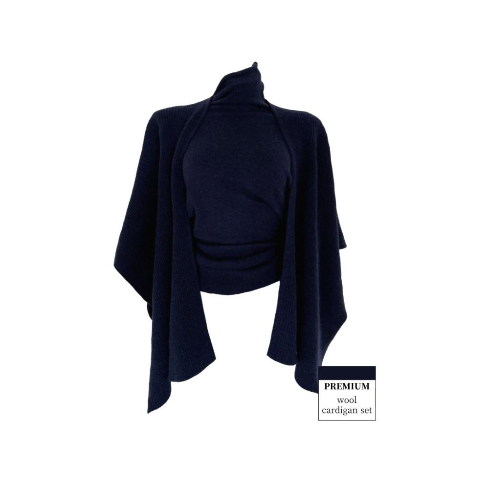 [자체제작]프리미엄 울 니트set 숄 가디건