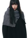 TAKEANAP Cable Knit Shoulder Cape