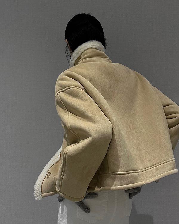 시어링 스웨이드 무스탕