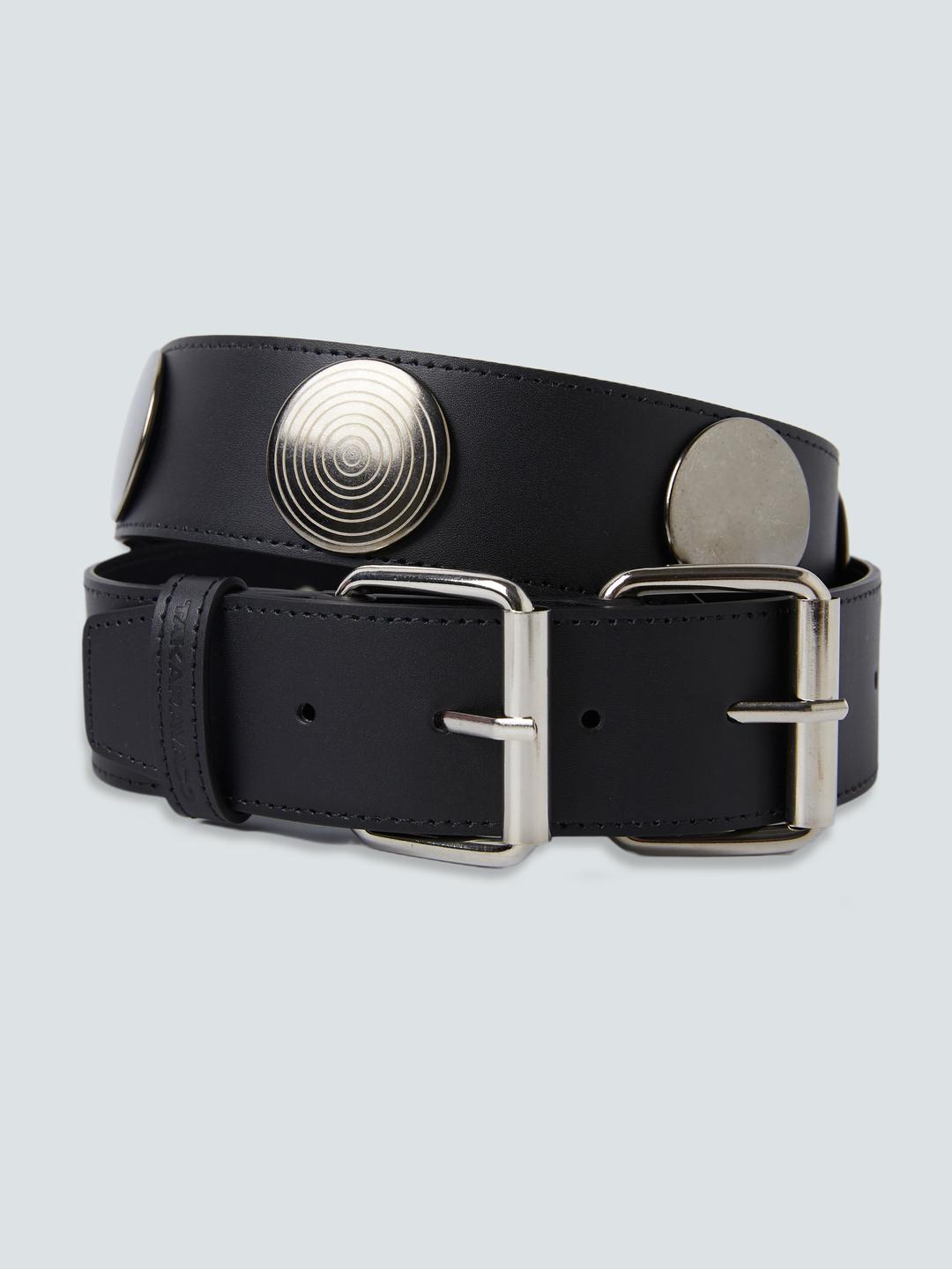 Mirror rivet belt_Black