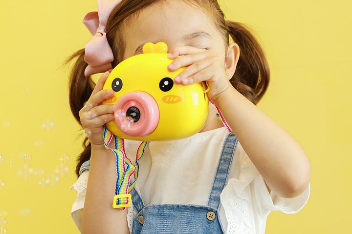 삐약삐약 병아리 자동 비눗방울 카메라 아기 버블놀이 장난감