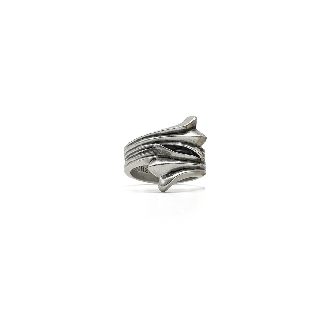 Chrome Hearts 925 Silver Cross Tail Ring