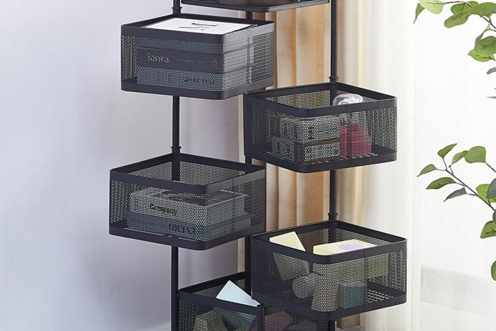 회전서랍 이동식 철제 5단 선반 틈새 트롤리